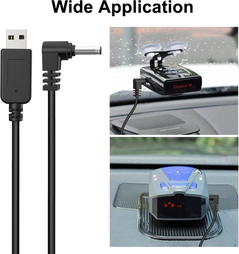 Jsvecip Radar Detector Cable, USB to DC3.5 Plug Cable,for Cobra Whistler Escort Valentine One Uniden Beltronics Radar Detector,Replacement Power Cable for Radar Detectors (DC3.5-3.3ft) - Image 5